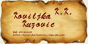 Koviljka Kuzović vizit kartica
